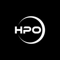 hpo logo ontwerp, inspiratie voor een uniek identiteit. modern elegantie en creatief ontwerp. watermerk uw succes met de opvallend deze logo. vector