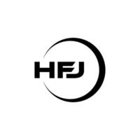 hfj logo ontwerp, inspiratie voor een uniek identiteit. modern elegantie en creatief ontwerp. watermerk uw succes met de opvallend deze logo. vector