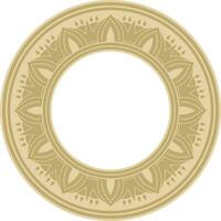vector ronde gouden Egyptische ornament. eindeloos cirkel grens, oude Egypte kader