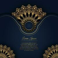 luxe achtergrond, met goud mandala ornament vector