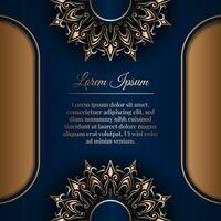 luxe achtergrond met gouden mandala ornament vector