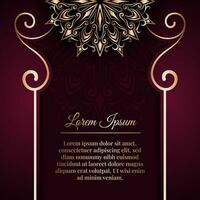 luxe achtergrond met gouden mandala ornament vector