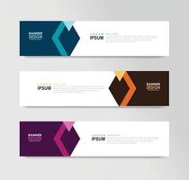 vector abstracte banner ontwerp websjabloon