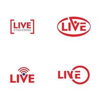 livestream logo-ontwerp. vector illustratie