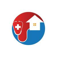 huis zorg logo sjabloon, medisch huis logo vector