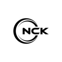 nck logo ontwerp, inspiratie voor een uniek identiteit. modern elegantie en creatief ontwerp. watermerk uw succes met de opvallend deze logo. vector