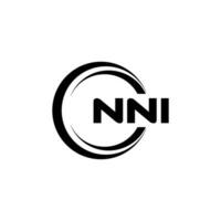 nni logo ontwerp, inspiratie voor een uniek identiteit. modern elegantie en creatief ontwerp. watermerk uw succes met de opvallend deze logo. vector