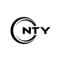 nty logo ontwerp, inspiratie voor een uniek identiteit. modern elegantie en creatief ontwerp. watermerk uw succes met de opvallend deze logo. vector