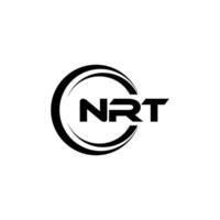 nrt logo ontwerp, inspiratie voor een uniek identiteit. modern elegantie en creatief ontwerp. watermerk uw succes met de opvallend deze logo. vector