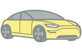 hybride voertuig auto illustratie, elektrisch vervoer illustratie set. vector
