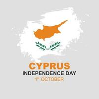 Cyprus onafhankelijkheid dag is gevierd Aan oktober 1. groet kaart of poster ontwerp met Cyprus vlag. vector illustratie ontwerp