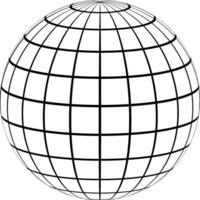 streepplaat 3d wereldbol meridiaan parallel veld- lijnen draad sjabloon streepplaat vector