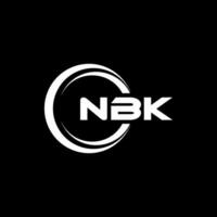 nbk logo ontwerp, inspiratie voor een uniek identiteit. modern elegantie en creatief ontwerp. watermerk uw succes met de opvallend deze logo. vector