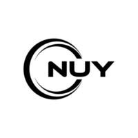 nuy logo ontwerp, inspiratie voor een uniek identiteit. modern elegantie en creatief ontwerp. watermerk uw succes met de opvallend deze logo. vector