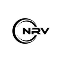nrv logo ontwerp, inspiratie voor een uniek identiteit. modern elegantie en creatief ontwerp. watermerk uw succes met de opvallend deze logo. vector
