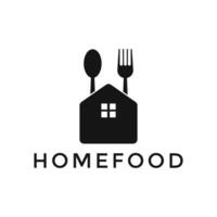 huis voedsel logo ontwerp sjabloon vector