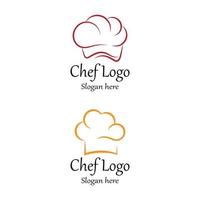 hoed chef-kok logo sjabloon vectorillustratie vector