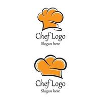 hoed chef-kok logo sjabloon vectorillustratie vector