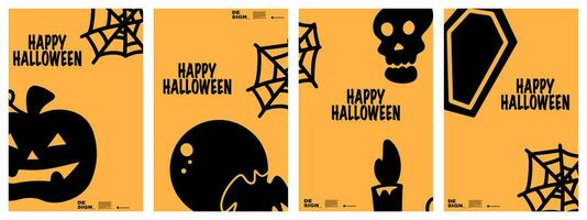 illustratie vector grafisch halloween achtergrond reeks voor banier, poster, folder, brochure, enz