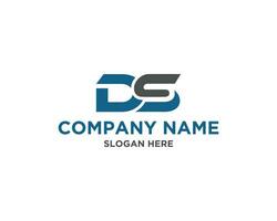 ds eerste brief logo icoon ontwerp vector sjabloon.