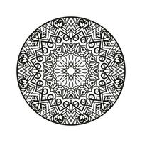 decoratief mandala en patroon voor mehndi, bruiloft, tatoeëren, Islam, Indisch, Arabisch. schets mandala's kleur boek bladzijde. vector