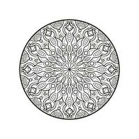 decoratief mandala en patroon voor mehndi, bruiloft, tatoeëren, Islam, Indisch, Arabisch. schets mandala's kleur boek bladzijde. vector