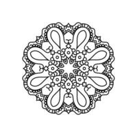 decoratief mandala en patroon voor mehndi, bruiloft, tatoeëren, Islam, Indisch, Arabisch. schets mandala's kleur boek bladzijde. vector