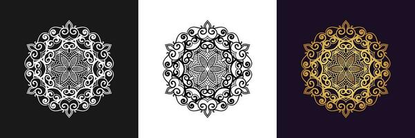 decoratief mandala en patroon voor mehndi, bruiloft, tatoeëren, Islam, Indisch, Arabisch. schets mandala's kleur boek bladzijde. vector