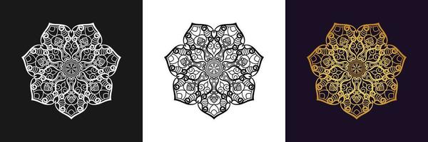 decoratief mandala en patroon voor mehndi, bruiloft, tatoeëren, Islam, Indisch, Arabisch. schets mandala's kleur boek bladzijde. vector