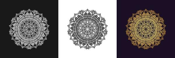 decoratief mandala en patroon voor mehndi, bruiloft, tatoeëren, Islam, Indisch, Arabisch. schets mandala's kleur boek bladzijde. vector