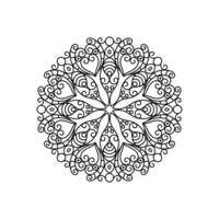 decoratief mandala en patroon voor mehndi, bruiloft, tatoeëren, Islam, Indisch, Arabisch. schets mandala's kleur boek bladzijde. vector