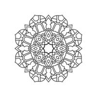 decoratief mandala en patroon voor mehndi, bruiloft, tatoeëren, Islam, Indisch, Arabisch. schets mandala's kleur boek bladzijde. vector