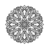 decoratief mandala en patroon voor mehndi, bruiloft, tatoeëren, Islam, Indisch, Arabisch. schets mandala's kleur boek bladzijde. vector