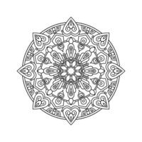 decoratief mandala en patroon voor mehndi, bruiloft, tatoeëren, Islam, Indisch, Arabisch. schets mandala's kleur boek bladzijde. vector