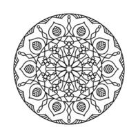 decoratief mandala en patroon voor mehndi, bruiloft, tatoeëren, Islam, Indisch, Arabisch. schets mandala's kleur boek bladzijde. vector