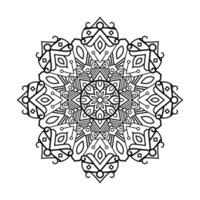 decoratief mandala en patroon voor mehndi, bruiloft, tatoeëren, Islam, Indisch, Arabisch. schets mandala's kleur boek bladzijde. vector