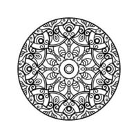 decoratief mandala en patroon voor mehndi, bruiloft, tatoeëren, Islam, Indisch, Arabisch. schets mandala's kleur boek bladzijde. vector