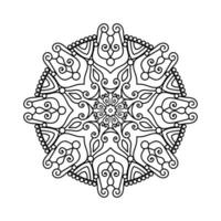 decoratief mandala en patroon voor mehndi, bruiloft, tatoeëren, Islam, Indisch, Arabisch. schets mandala's kleur boek bladzijde. vector