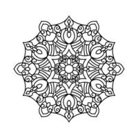 decoratief mandala en patroon voor mehndi, bruiloft, tatoeëren, Islam, Indisch, Arabisch. schets mandala's kleur boek bladzijde. vector