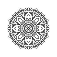 decoratief mandala en patroon voor mehndi, bruiloft, tatoeëren, Islam, Indisch, Arabisch. schets mandala's kleur boek bladzijde. vector