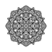 decoratief mandala en patroon voor mehndi, bruiloft, tatoeëren, Islam, Indisch, Arabisch. schets mandala's kleur boek bladzijde. vector