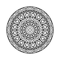 decoratief mandala en patroon voor mehndi, bruiloft, tatoeëren, Islam, Indisch, Arabisch. schets mandala's kleur boek bladzijde. vector