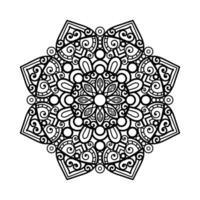 decoratief mandala en patroon voor mehndi, bruiloft, tatoeëren, Islam, Indisch, Arabisch. schets mandala's kleur boek bladzijde. vector