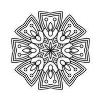 decoratief mandala en patroon voor mehndi, bruiloft, tatoeëren, Islam, Indisch, Arabisch. schets mandala's kleur boek bladzijde. vector