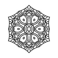 decoratief mandala en patroon voor mehndi, bruiloft, tatoeëren, Islam, Indisch, Arabisch. schets mandala's kleur boek bladzijde. vector