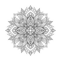 decoratief mandala en patroon voor mehndi, bruiloft, tatoeëren, Islam, Indisch, Arabisch. schets mandala's kleur boek bladzijde. vector