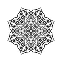 decoratief mandala en patroon voor mehndi, bruiloft, tatoeëren, Islam, Indisch, Arabisch. schets mandala's kleur boek bladzijde. vector