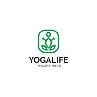 yoga yoga studio logo. welzijn Gezondheid spa lijn icoon. meditatie sjabloon vector, en ten volle bewerkbare vector