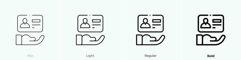 vip kaart icoon. dun, licht, regelmatig en stoutmoedig stijl ontwerp geïsoleerd Aan wit achtergrond vector