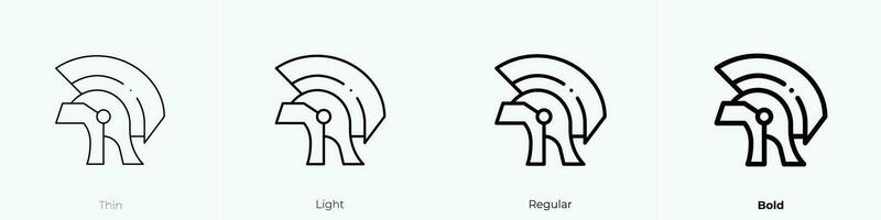 krijger icoon. dun, licht, regelmatig en stoutmoedig stijl ontwerp geïsoleerd Aan wit achtergrond vector